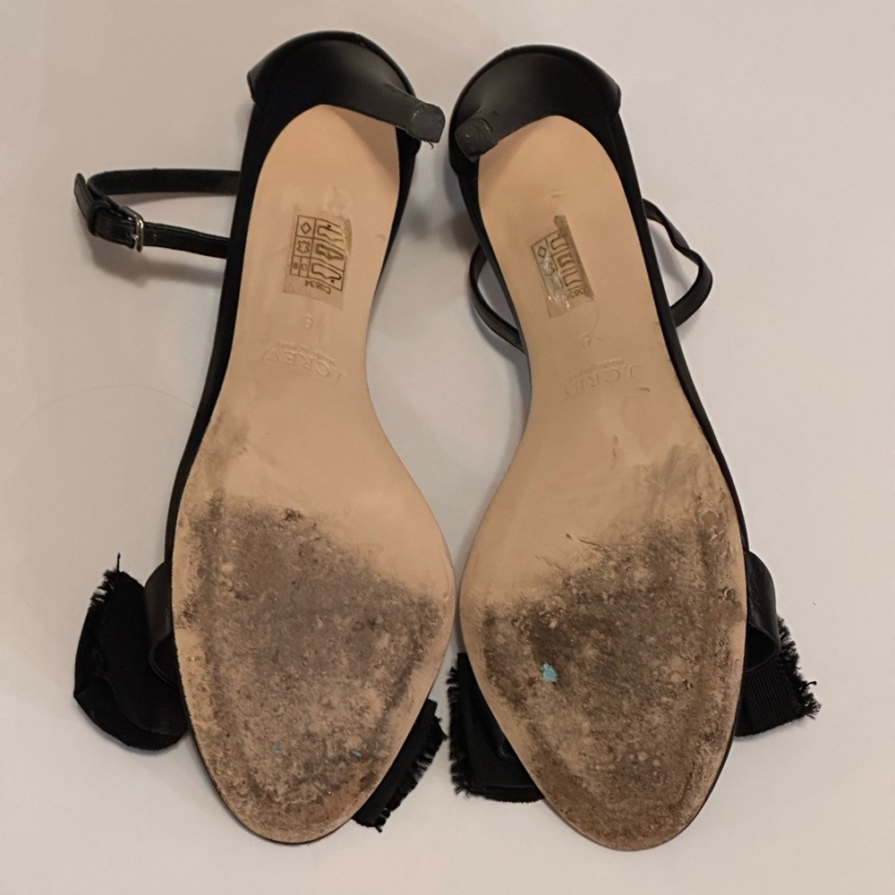 J. Crew Black Fabric Bow Stiletto Heel Sandals - Picture 5 of 5